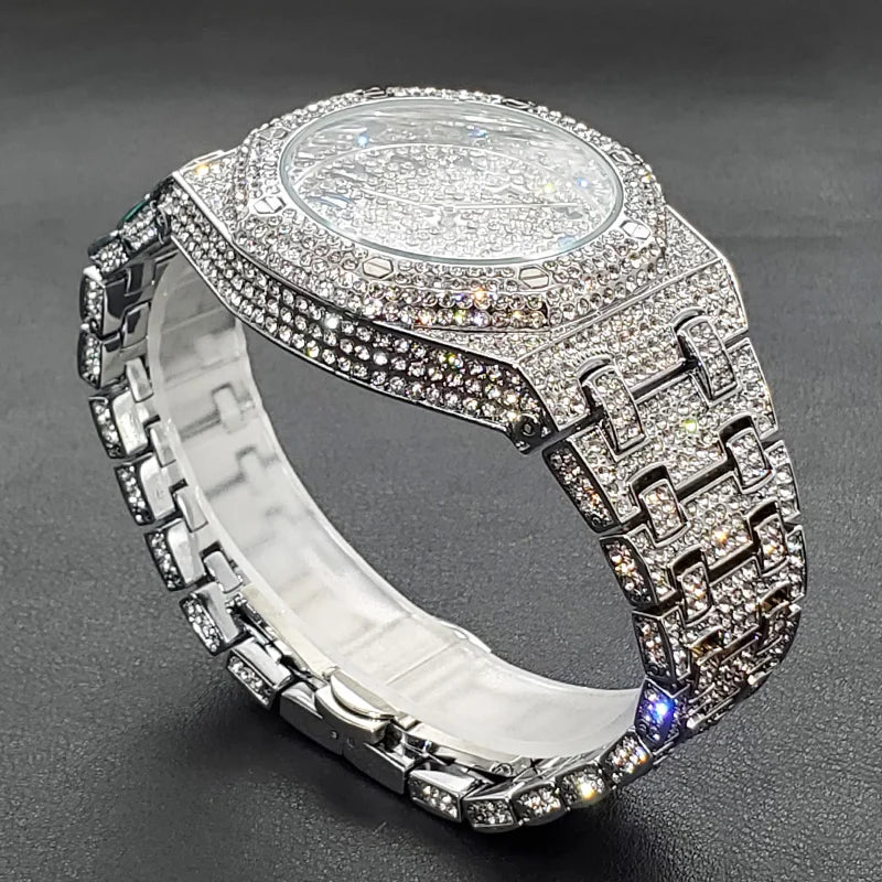hip pop style full diamond watch