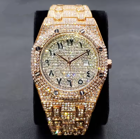 hip pop style full diamond watch