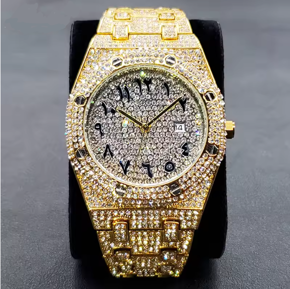 hip pop style full diamond watch